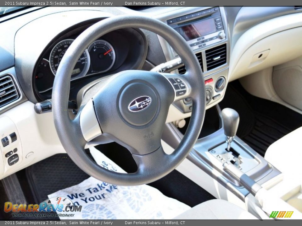 2011 Subaru Impreza 2.5i Sedan Satin White Pearl / Ivory Photo #5