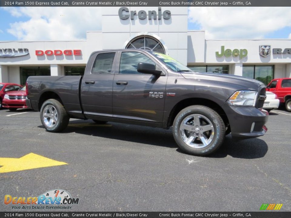 2014 Ram 1500 Express Quad Cab Granite Crystal Metallic / Black/Diesel Gray Photo #1