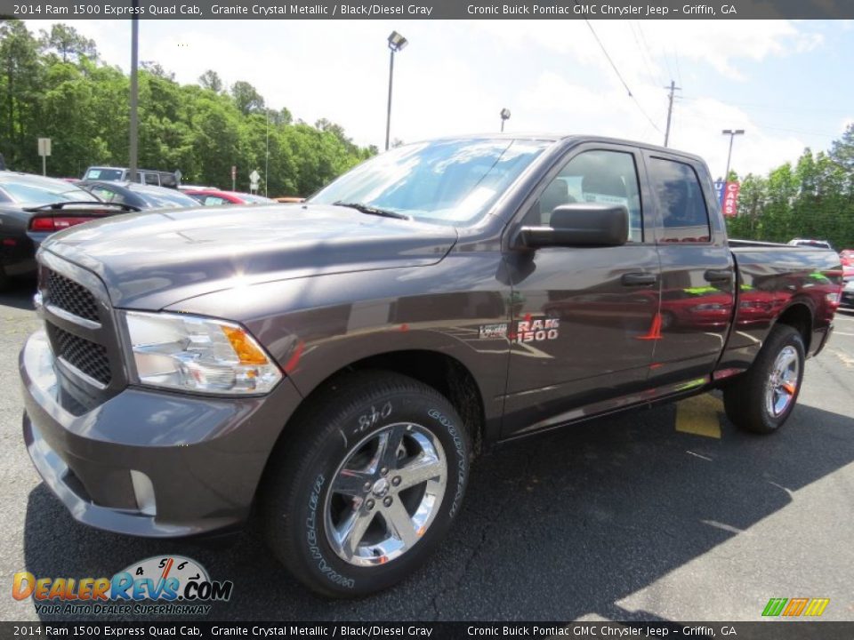 2014 Ram 1500 Express Quad Cab Granite Crystal Metallic / Black/Diesel Gray Photo #3