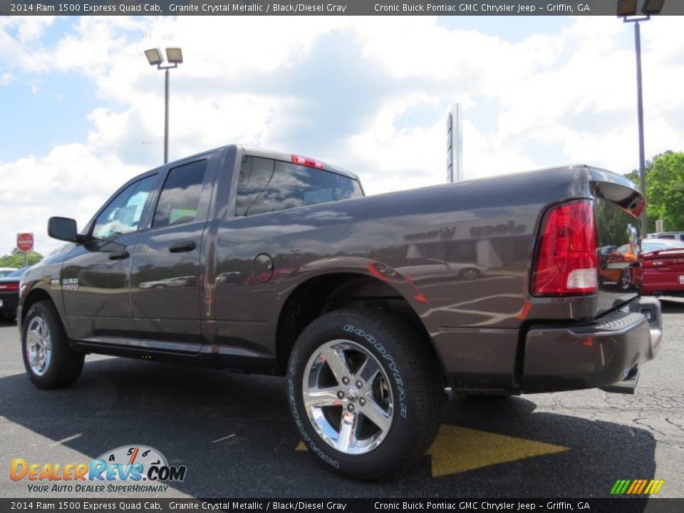 2014 Ram 1500 Express Quad Cab Granite Crystal Metallic / Black/Diesel Gray Photo #5