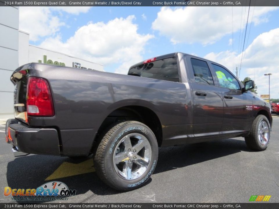 2014 Ram 1500 Express Quad Cab Granite Crystal Metallic / Black/Diesel Gray Photo #7