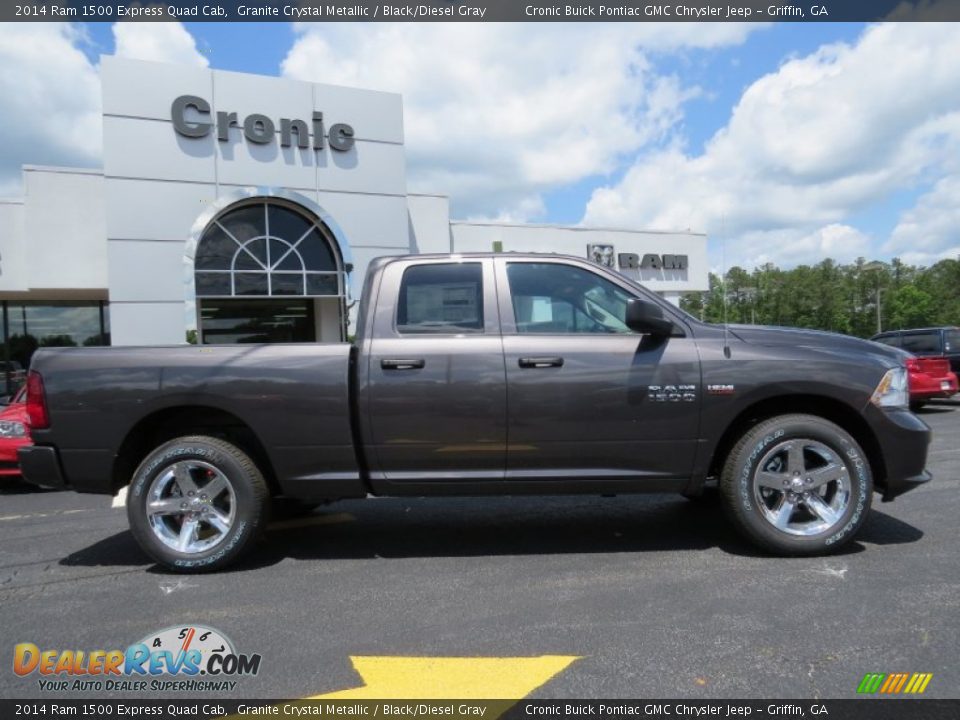 2014 Ram 1500 Express Quad Cab Granite Crystal Metallic / Black/Diesel Gray Photo #8