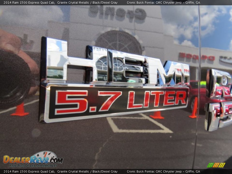 2014 Ram 1500 Express Quad Cab Granite Crystal Metallic / Black/Diesel Gray Photo #10