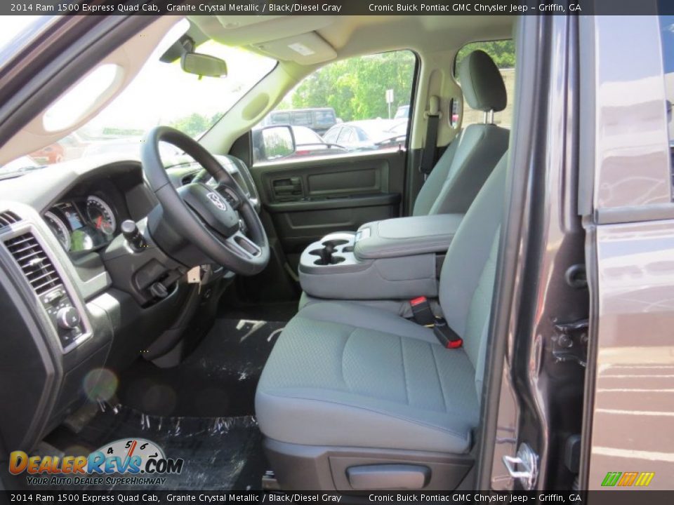 2014 Ram 1500 Express Quad Cab Granite Crystal Metallic / Black/Diesel Gray Photo #11