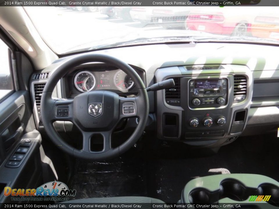 2014 Ram 1500 Express Quad Cab Granite Crystal Metallic / Black/Diesel Gray Photo #12