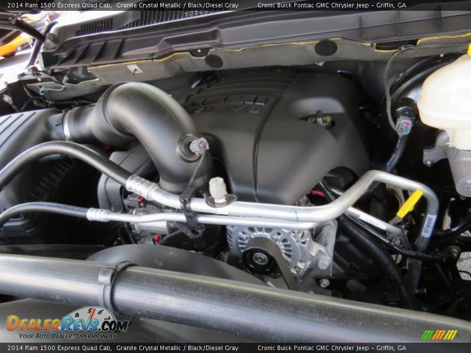 2014 Ram 1500 Express Quad Cab Granite Crystal Metallic / Black/Diesel Gray Photo #14