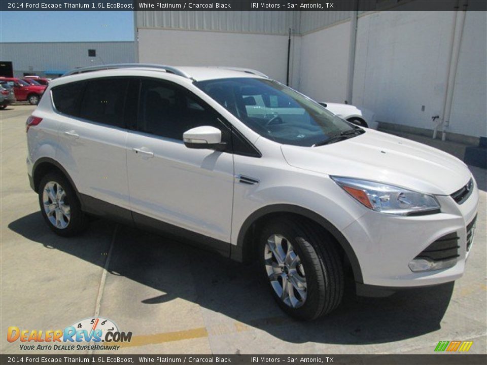 2014 Ford Escape Titanium 1.6L EcoBoost White Platinum / Charcoal Black Photo #1
