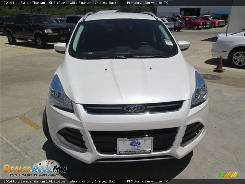 2014 Ford Escape Titanium 1.6L EcoBoost White Platinum / Charcoal Black Photo #2