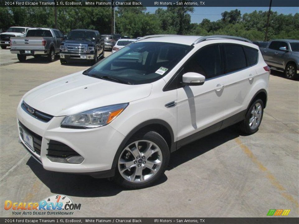 2014 Ford Escape Titanium 1.6L EcoBoost White Platinum / Charcoal Black Photo #3