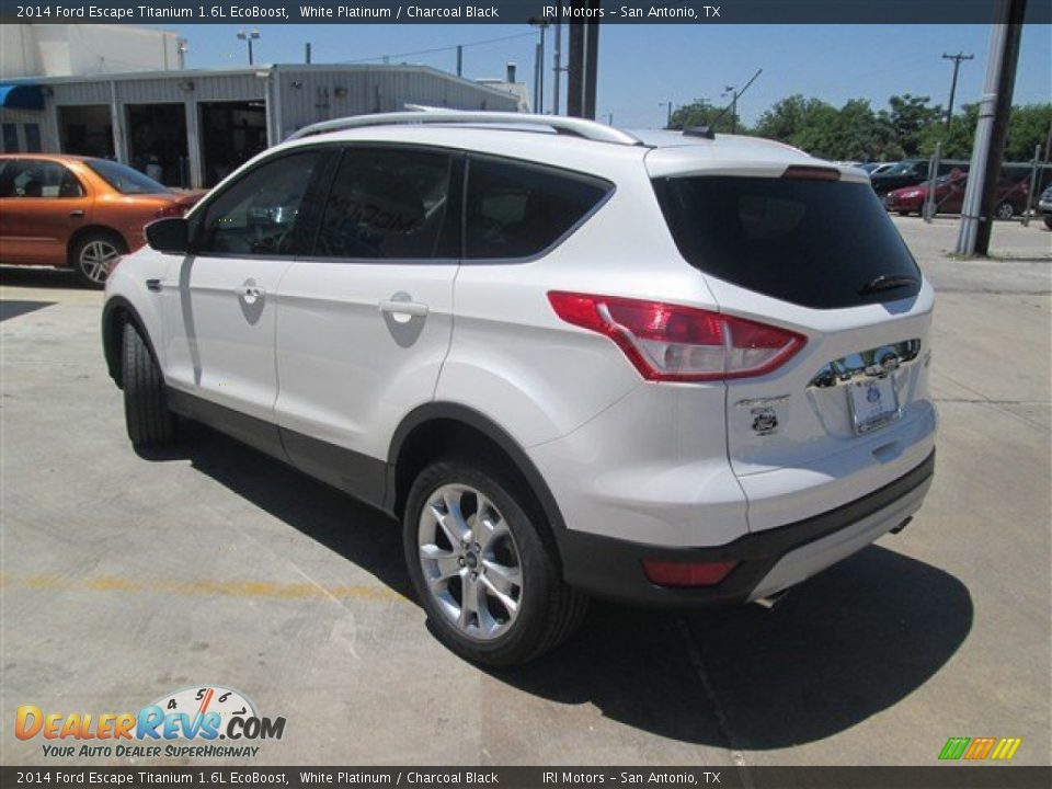 2014 Ford Escape Titanium 1.6L EcoBoost White Platinum / Charcoal Black Photo #4