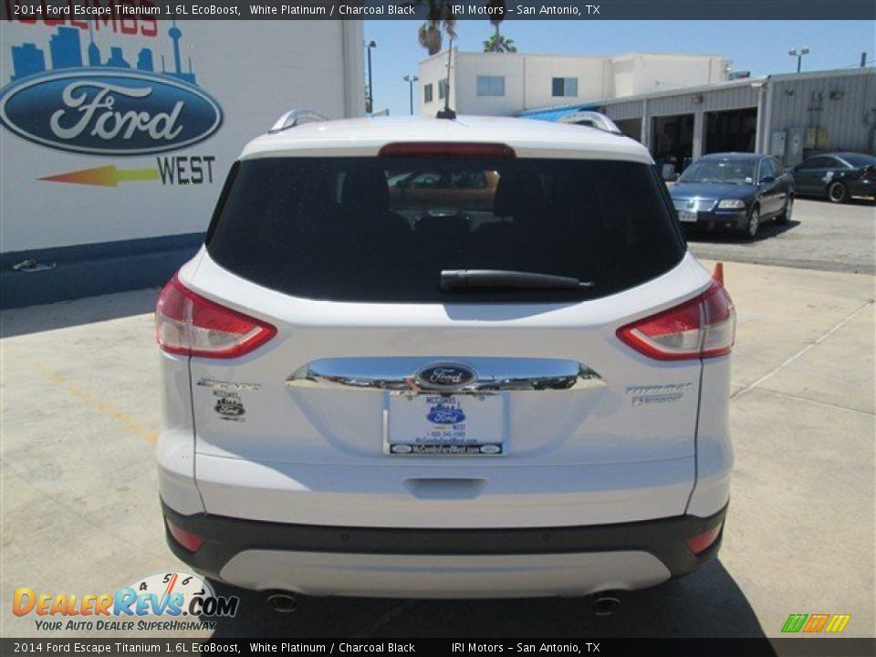 2014 Ford Escape Titanium 1.6L EcoBoost White Platinum / Charcoal Black Photo #5
