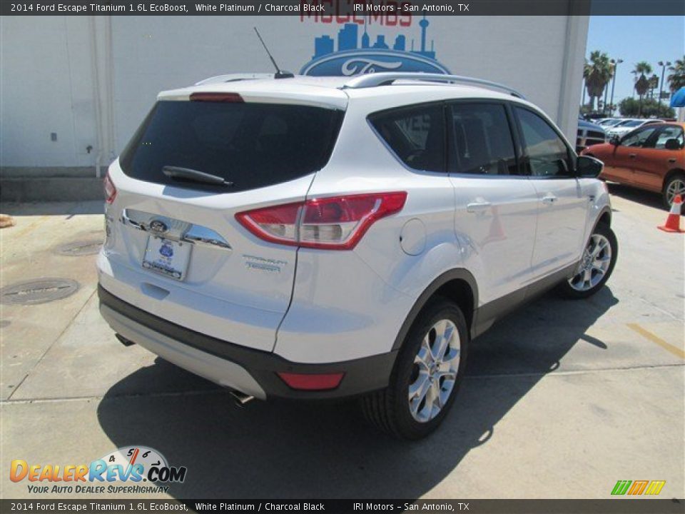 2014 Ford Escape Titanium 1.6L EcoBoost White Platinum / Charcoal Black Photo #6