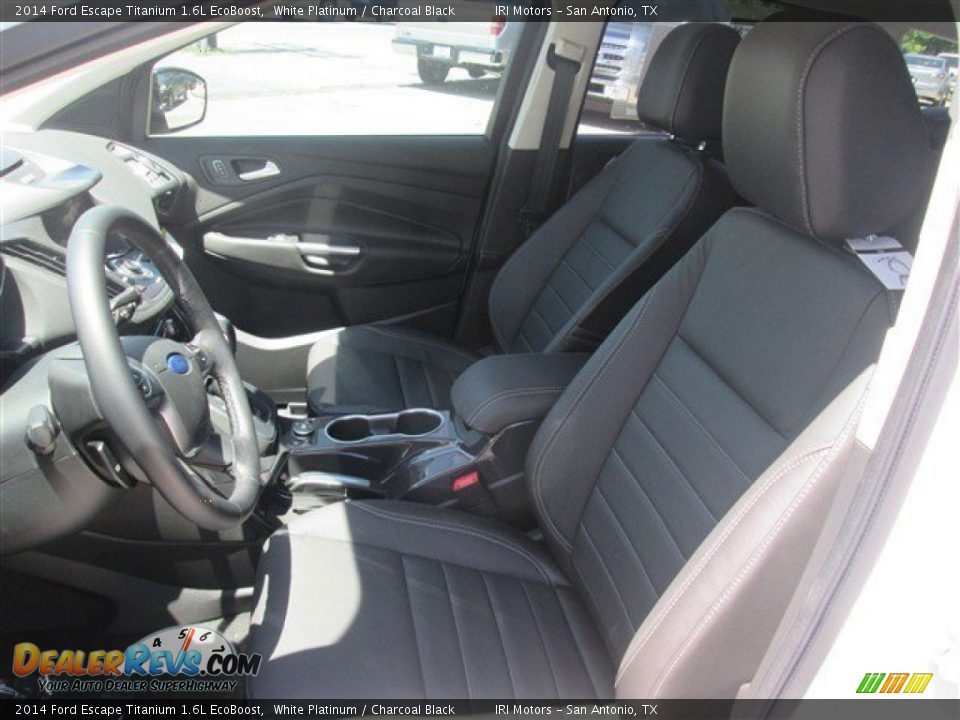 2014 Ford Escape Titanium 1.6L EcoBoost White Platinum / Charcoal Black Photo #7