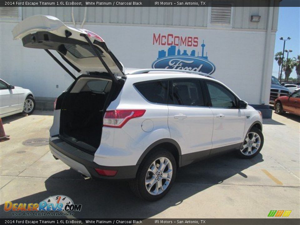 2014 Ford Escape Titanium 1.6L EcoBoost White Platinum / Charcoal Black Photo #11