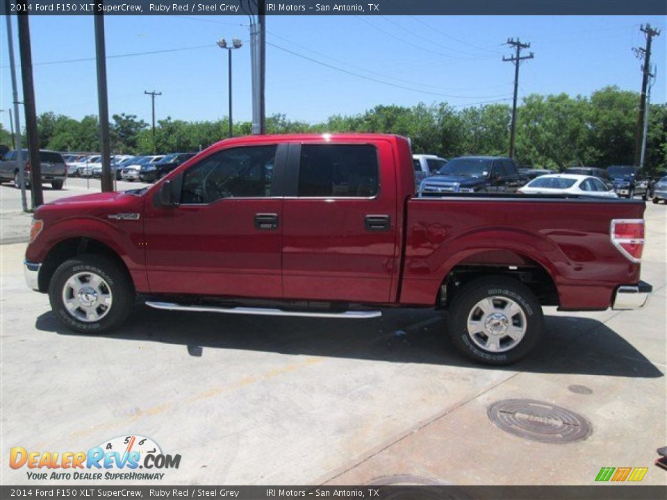 2014 Ford F150 XLT SuperCrew Ruby Red / Steel Grey Photo #4