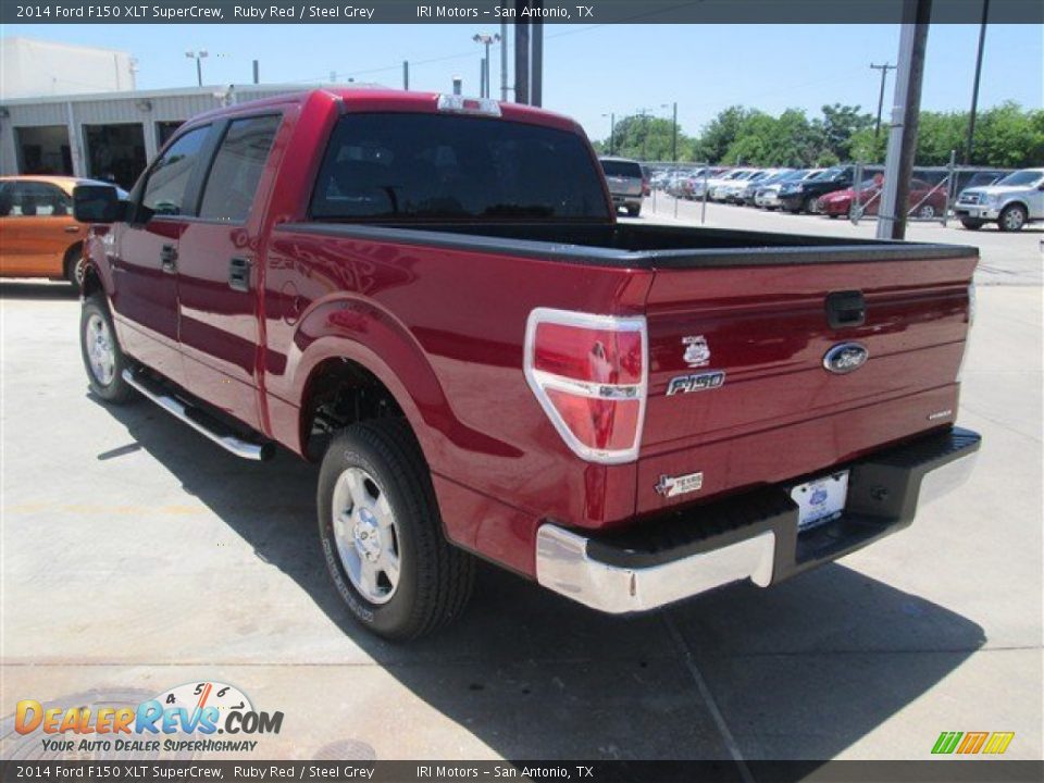 2014 Ford F150 XLT SuperCrew Ruby Red / Steel Grey Photo #5