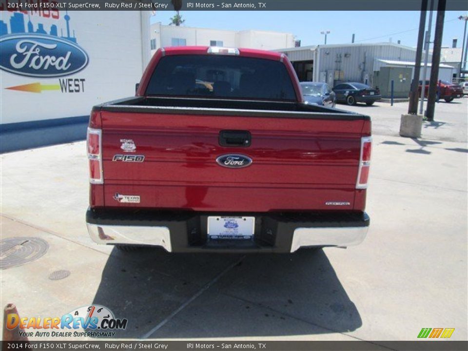 2014 Ford F150 XLT SuperCrew Ruby Red / Steel Grey Photo #6