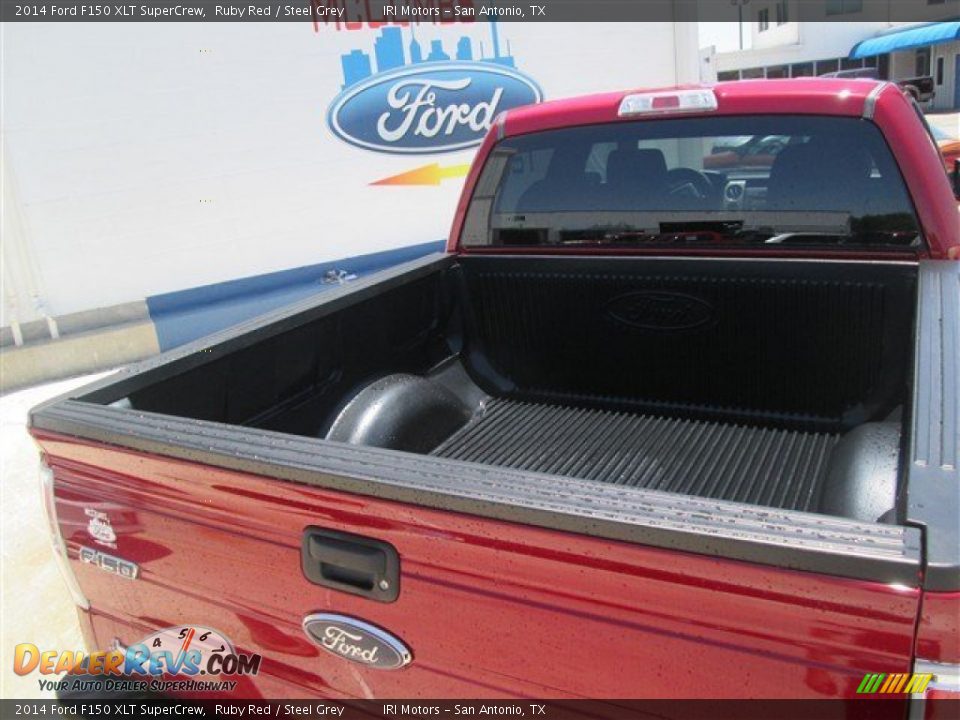 2014 Ford F150 XLT SuperCrew Ruby Red / Steel Grey Photo #7