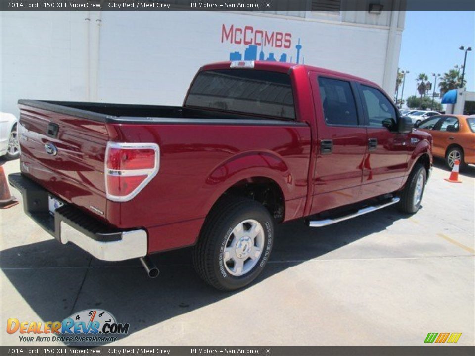 2014 Ford F150 XLT SuperCrew Ruby Red / Steel Grey Photo #8
