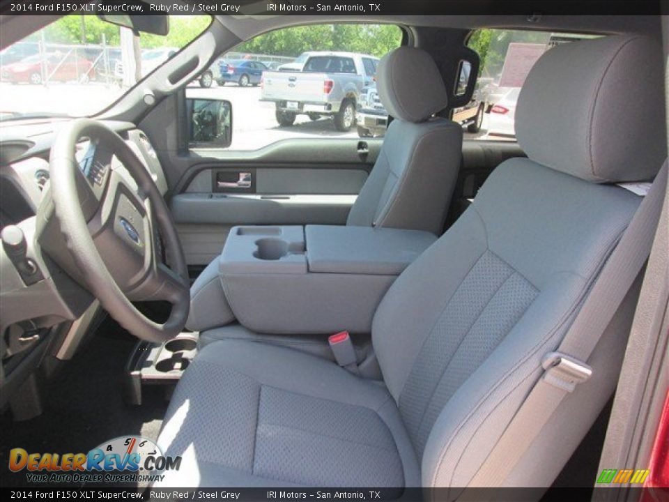 2014 Ford F150 XLT SuperCrew Ruby Red / Steel Grey Photo #12