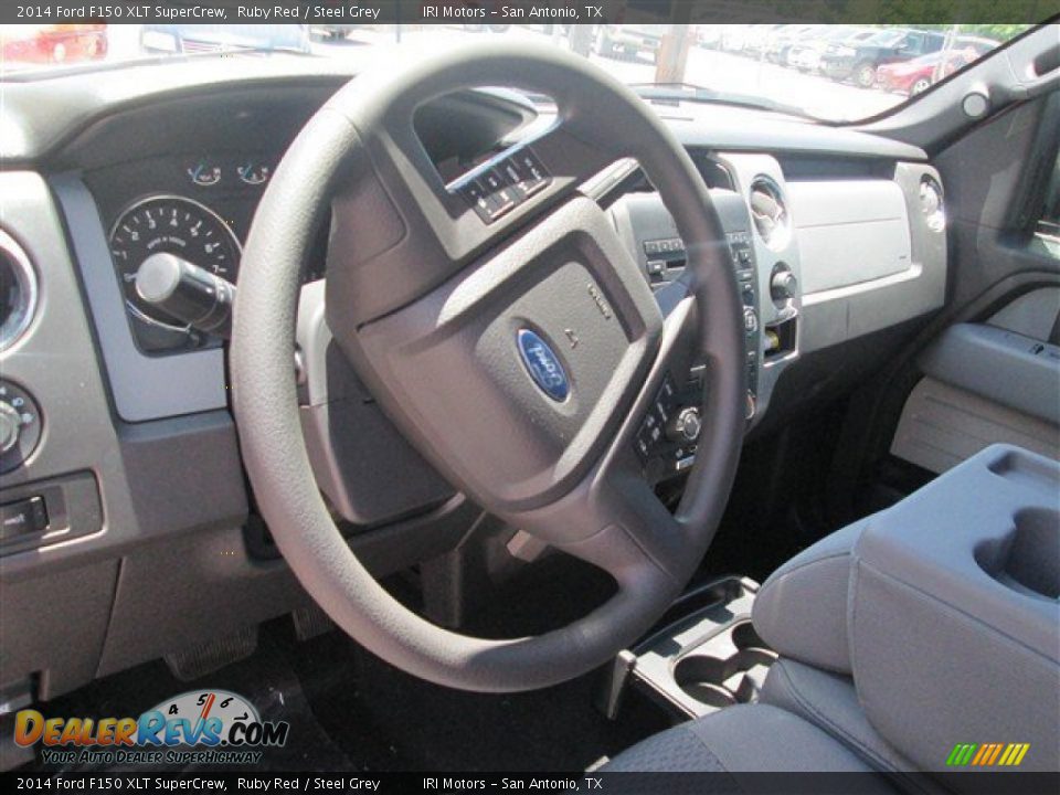 2014 Ford F150 XLT SuperCrew Ruby Red / Steel Grey Photo #13