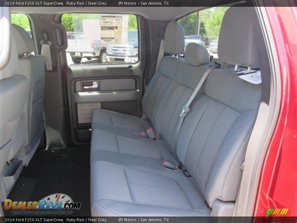 2014 Ford F150 XLT SuperCrew Ruby Red / Steel Grey Photo #14