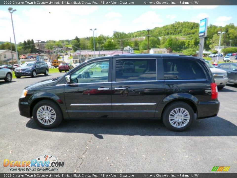 2012 Chrysler Town & Country Limited Brilliant Black Crystal Pearl / Black/Light Graystone Photo #4