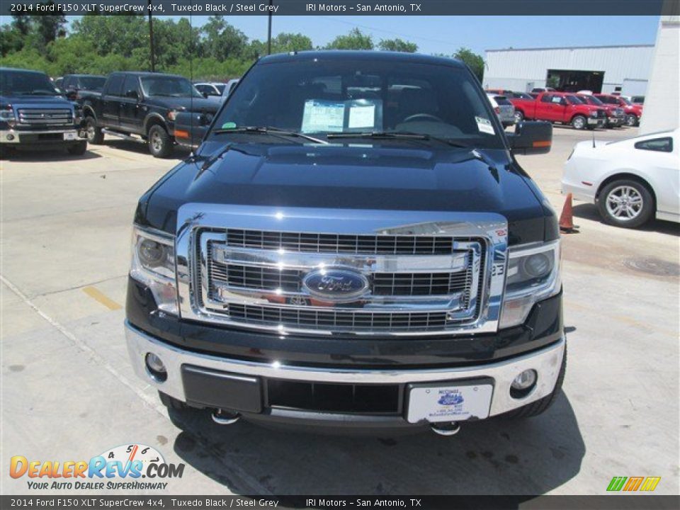 2014 Ford F150 XLT SuperCrew 4x4 Tuxedo Black / Steel Grey Photo #2