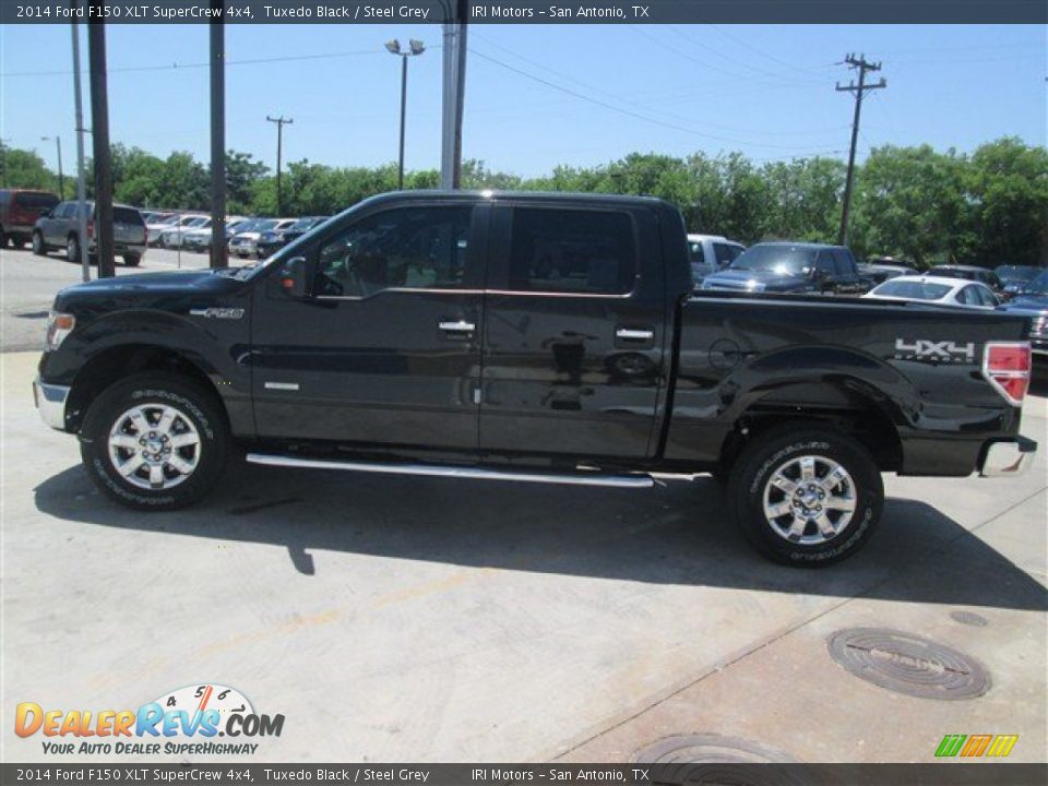 2014 Ford F150 XLT SuperCrew 4x4 Tuxedo Black / Steel Grey Photo #4