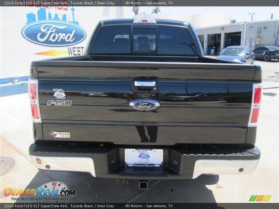 2014 Ford F150 XLT SuperCrew 4x4 Tuxedo Black / Steel Grey Photo #7