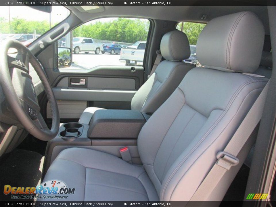 2014 Ford F150 XLT SuperCrew 4x4 Tuxedo Black / Steel Grey Photo #12