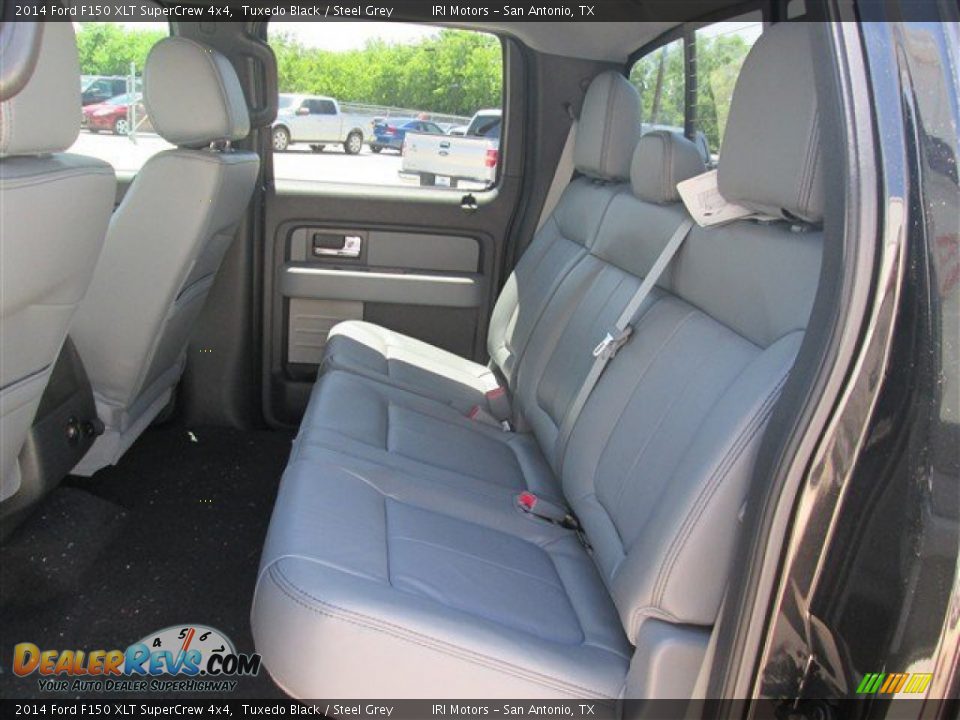 2014 Ford F150 XLT SuperCrew 4x4 Tuxedo Black / Steel Grey Photo #14