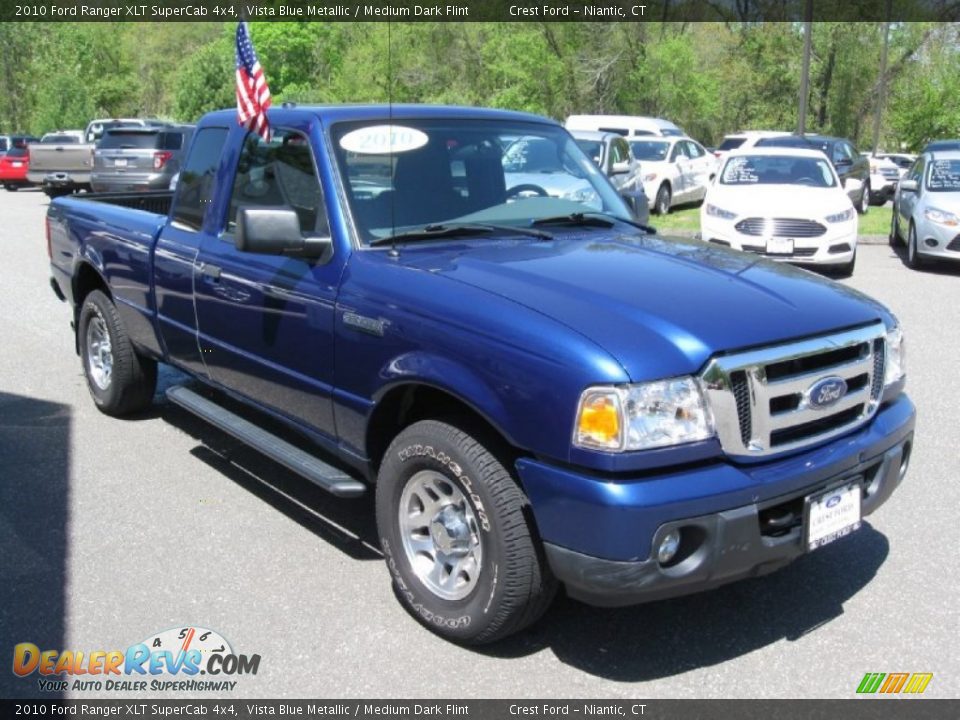 2010 Ford Ranger XLT SuperCab 4x4 Vista Blue Metallic / Medium Dark Flint Photo #1