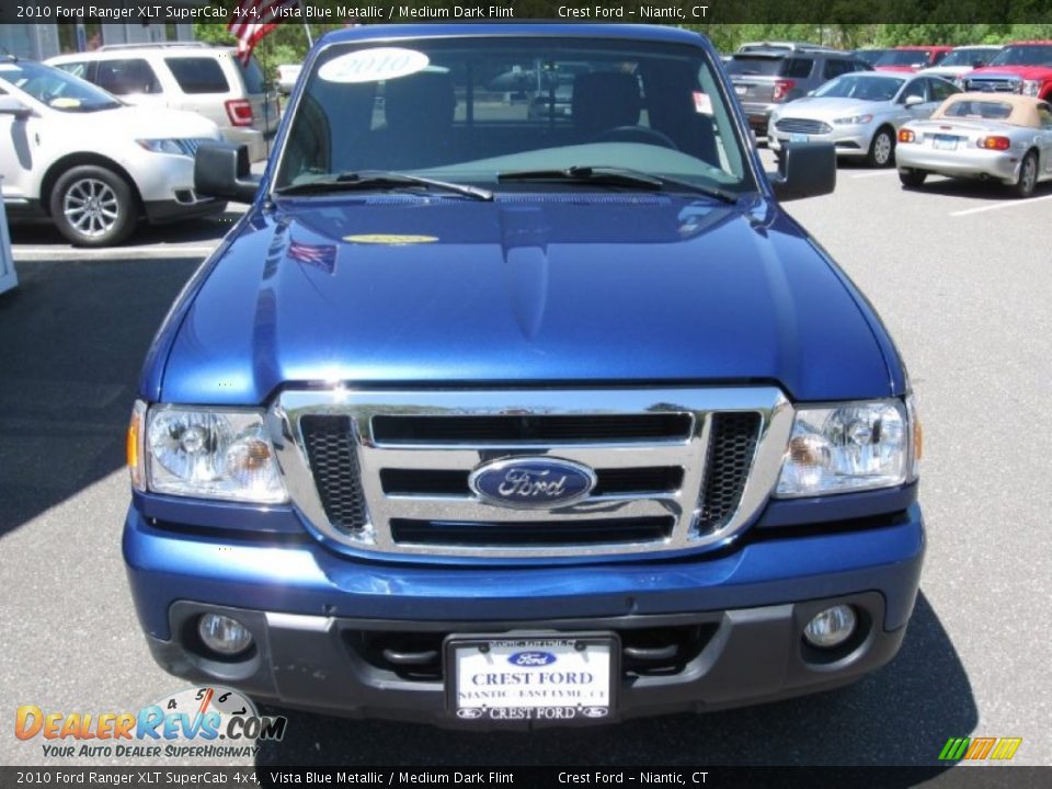 2010 Ford Ranger XLT SuperCab 4x4 Vista Blue Metallic / Medium Dark Flint Photo #2