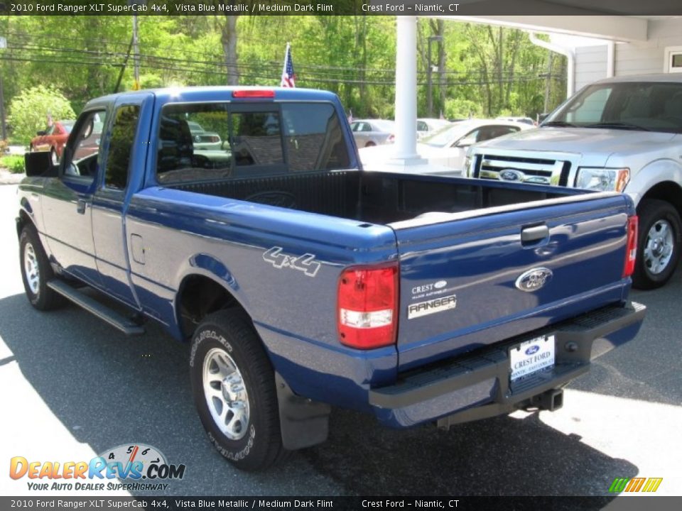 2010 Ford Ranger XLT SuperCab 4x4 Vista Blue Metallic / Medium Dark Flint Photo #5