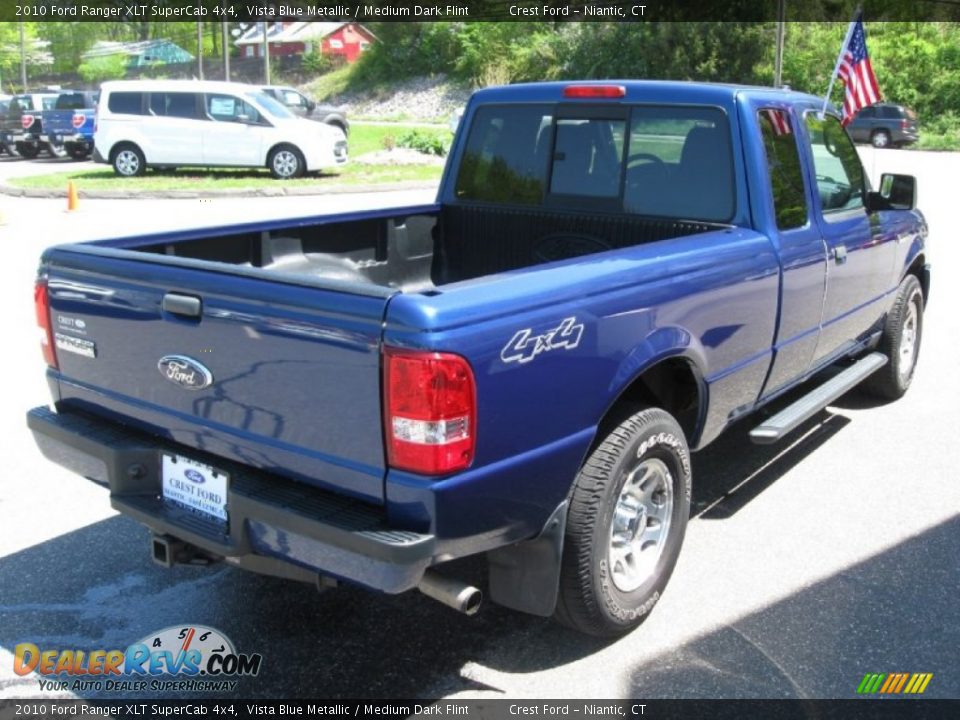 2010 Ford Ranger XLT SuperCab 4x4 Vista Blue Metallic / Medium Dark Flint Photo #7