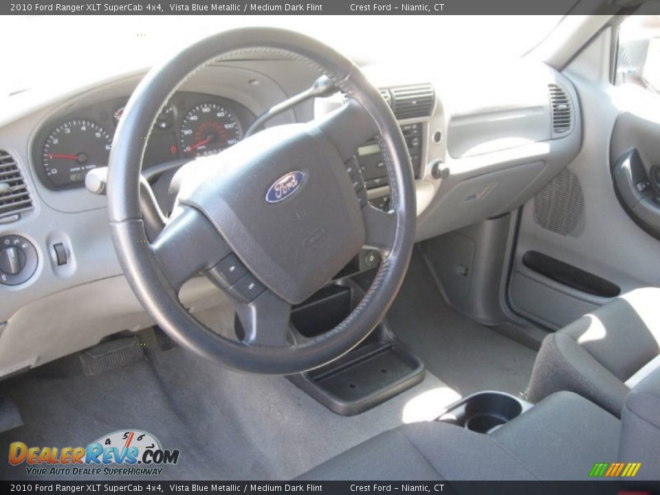 2010 Ford Ranger XLT SuperCab 4x4 Vista Blue Metallic / Medium Dark Flint Photo #10