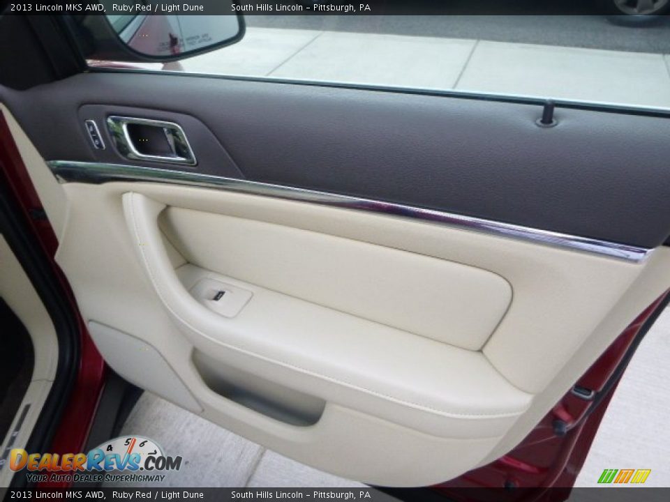 2013 Lincoln MKS AWD Ruby Red / Light Dune Photo #13