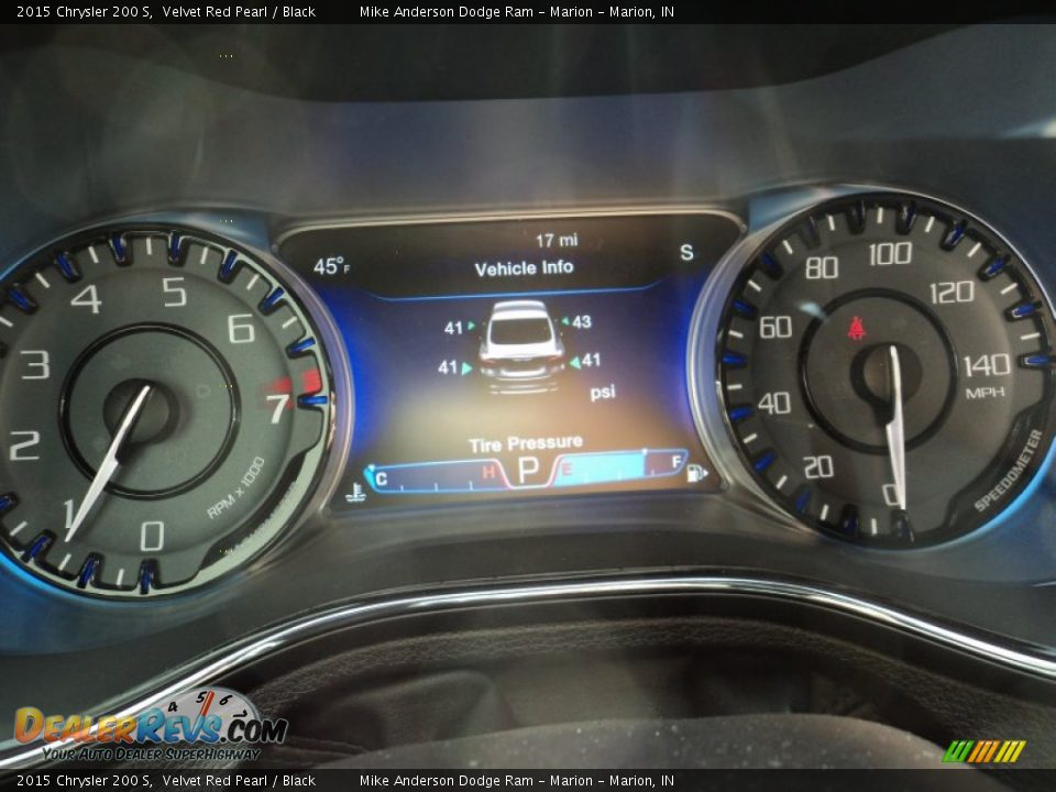 2015 Chrysler 200 S Gauges Photo #8