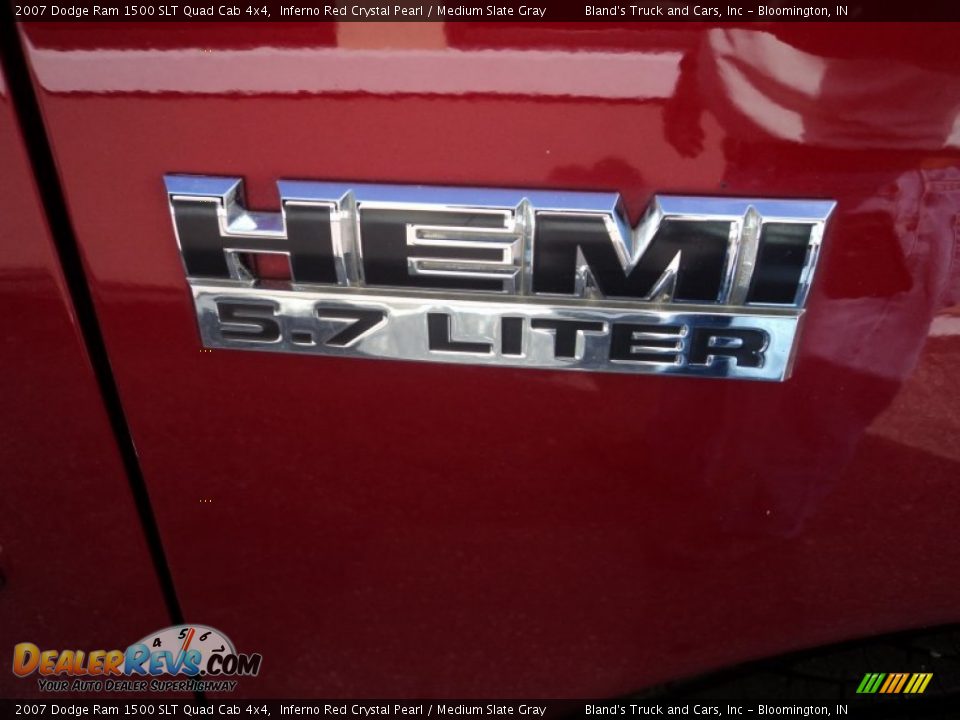 2007 Dodge Ram 1500 SLT Quad Cab 4x4 Inferno Red Crystal Pearl / Medium Slate Gray Photo #24