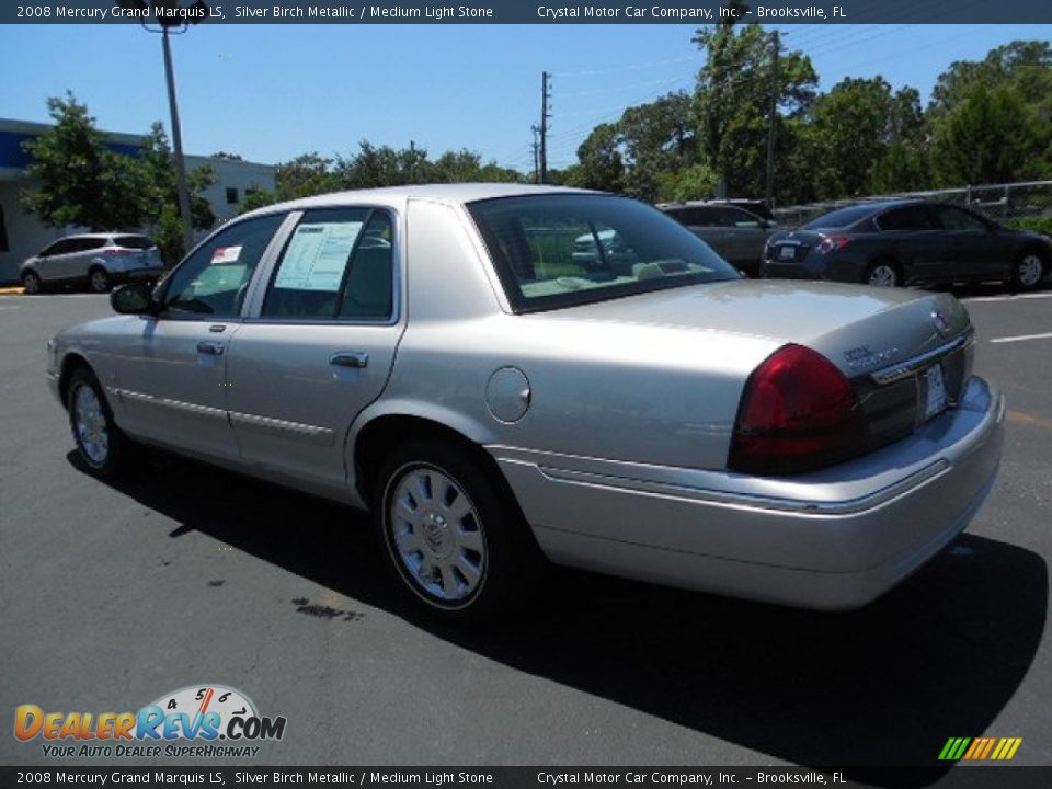 2008 Mercury Grand Marquis LS Silver Birch Metallic / Medium Light Stone Photo #3