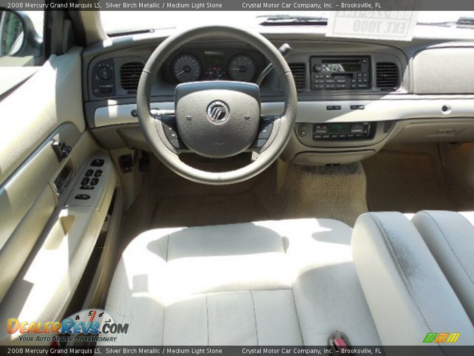 2008 Mercury Grand Marquis LS Silver Birch Metallic / Medium Light Stone Photo #6