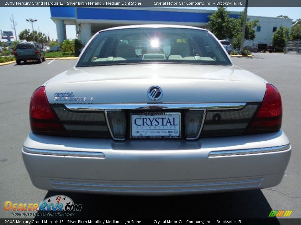 2008 Mercury Grand Marquis LS Silver Birch Metallic / Medium Light Stone Photo #7