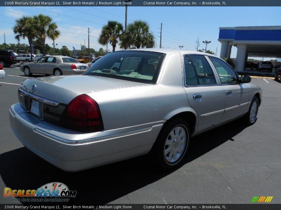 2008 Mercury Grand Marquis LS Silver Birch Metallic / Medium Light Stone Photo #8