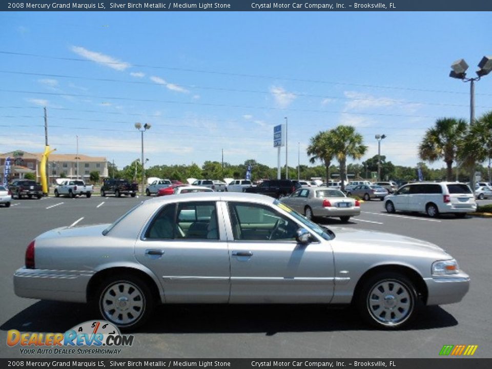 2008 Mercury Grand Marquis LS Silver Birch Metallic / Medium Light Stone Photo #9