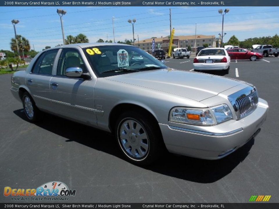 2008 Mercury Grand Marquis LS Silver Birch Metallic / Medium Light Stone Photo #10
