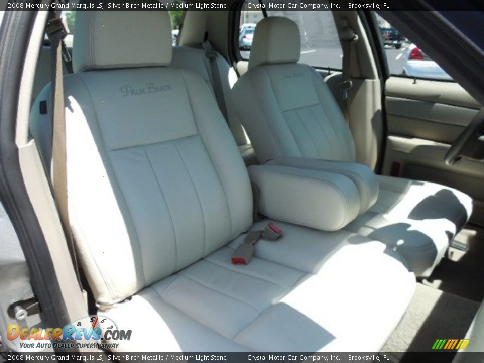 2008 Mercury Grand Marquis LS Silver Birch Metallic / Medium Light Stone Photo #12