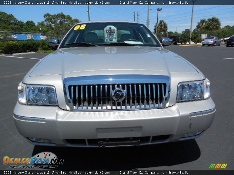 2008 Mercury Grand Marquis LS Silver Birch Metallic / Medium Light Stone Photo #13