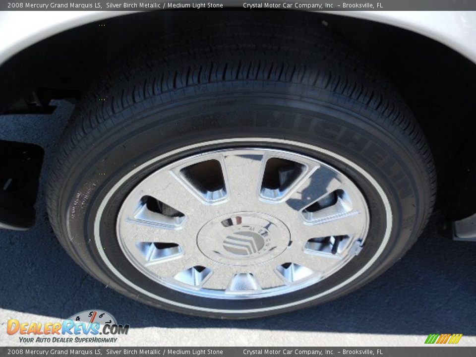 2008 Mercury Grand Marquis LS Silver Birch Metallic / Medium Light Stone Photo #14