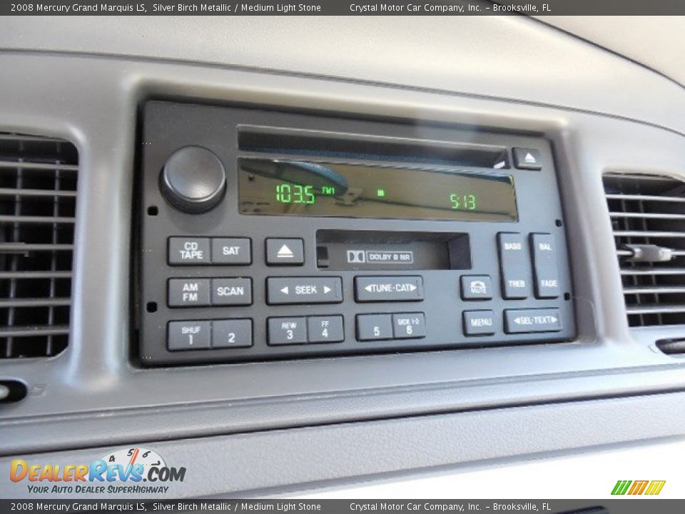 2008 Mercury Grand Marquis LS Silver Birch Metallic / Medium Light Stone Photo #19